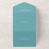 Invitation Tout En Un Addison Turquoise Green Classic Mariage élégant (Dehors)