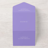 Invitation Tout En Un Addison Violet Classique Mariage élégant (Dehors)