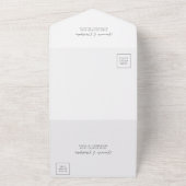 Invitation Tout En Un Agate Emerald Green Mariage or (Dehors)