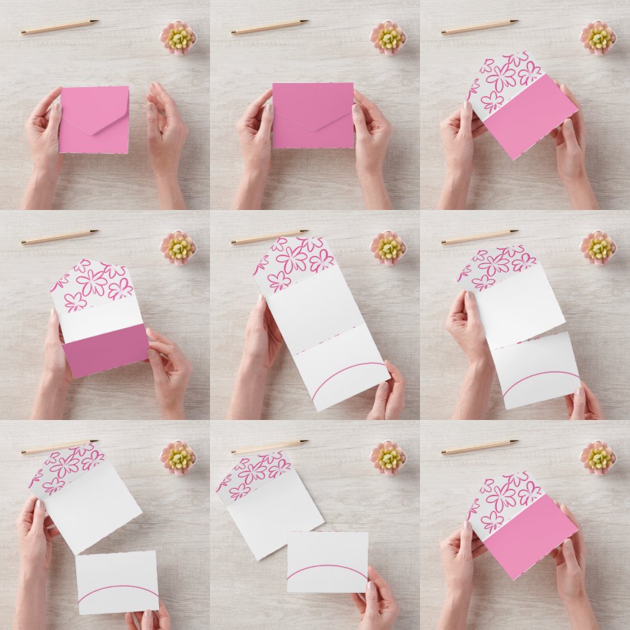 Invitation Tout En Un Aimant de voiture à motif floral