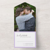 Invitation Tout En Un Alexis Lavender Elégant Mariage moderne (À l'intérieur)