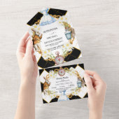 Invitation Tout En Un Alice au pays des merveilles Mariage tout en un (Déchirure)