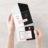 Invitation Tout En Un All-in-One Hochzeitseinladung (Déchirure)