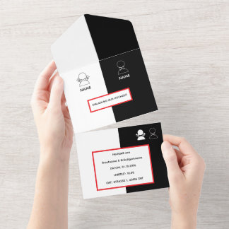 Invitation Tout En Un All-in-One Hochzeitseinladung