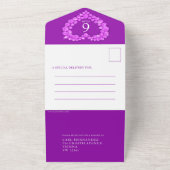 Invitation Tout En Un Amethyst 6e anniversaire mariage photo violet (Dehors)