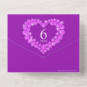 Invitation Tout En Un Amethyst 6e anniversaire mariage photo violet (Verso)