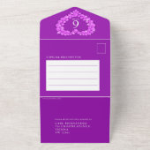 Invitation Tout En Un Améthyste pourpre 6e anniversaire mariage RSVP (Dehors)