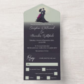 Invitation Tout En Un Amoureux romantique gothique Mariage minimal (À l'intérieur)