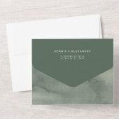 Invitation Tout En Un An all-in-one wedding invitation.  (Verso)