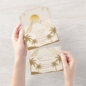 Invitation Tout En Un Ancient Egypt Pyramids Of Giza Destination Wedding (Déchirure)