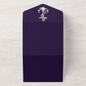 Invitation Tout En Un Ancre marine violette (Dehors)