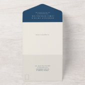 Invitation Tout En Un Ancre nautique Bleu Mariage côtier moderne (Dehors)