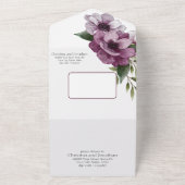 Invitation Tout En Un Anémones romantiques aquarelle (Dehors)