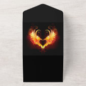 Invitation Tout En Un Angel Fire Heart with Wings (Dehors)