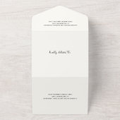 Invitation Tout En Un Anneaux Dessinés à la Main Code QR Moderne Mariage (Dehors)