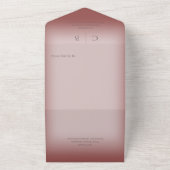 Invitation Tout En Un Anneaux mariages Moderne Bourgogne Code QR (Dehors)