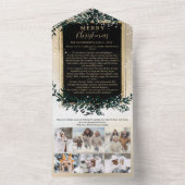 Invitation Tout En Un Année d'évaluation or vert Joyeux Noël 6 photos (À l'intérieur)