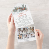 Invitation Tout En Un Année d'examen pin rouge Joyeux Noël 6 photos (Déchirure)