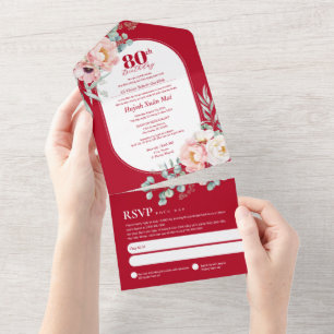 Invitation Tout En Un Anniversaire bilingue vietnamien