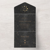 Invitation Tout En Un anniversaire de l'or céleste (À l'intérieur)