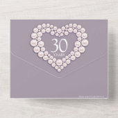 Invitation Tout En Un Anniversaire de mariage perle 30 ans événement tou (Verso)