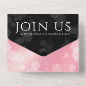 Invitation Tout En Un Anniversaire Mariage élégant du 2e Rose Quartz (Verso)