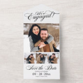 Invitation Tout En Un Annonce de fiançailles et mise en attente de la da (À l'intérieur)