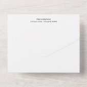 Invitation Tout En Un Annonce de fiançailles et mise en attente de la da (Verso)