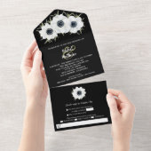 Invitation Tout En Un Aquarelle Anemone Mariage Floral (Déchirure)