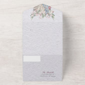 Invitation Tout En Un Aquarelle Boho Floral et Mariage botanique (Dehors)