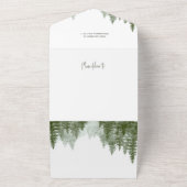 Invitation Tout En Un Aquarelle Bois Calligraphie de Noël (Dehors)