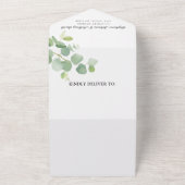 Invitation Tout En Un Aquarelle botanique Eucalyptus Feuille Mariage (Dehors)