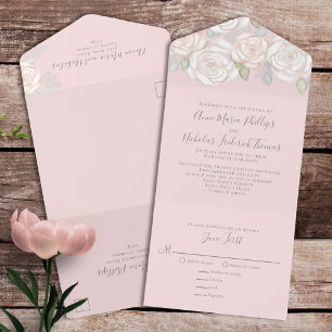 Invitation Tout En Un Aquarelle botanique rustique moderne