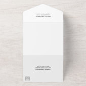 Invitation Tout En Un Aquarelle Bourgogne Flore Mariage Geo (Dehors)