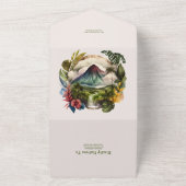 Invitation Tout En Un Aquarelle Costa Rica Destination Mariage Tout En O (Dehors)