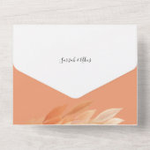 Invitation Tout En Un Aquarelle couleur feuillu Rich tons pastel (Verso)