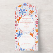 Invitation Tout En Un Aquarelle de la feuille de fleurs (À l'intérieur)