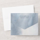 Invitation Tout En Un Aquarelle de plage tout en un mariage Inviter plag (Verso)