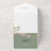 Invitation Tout En Un Aquarelle douce Rose orange (Dehors)