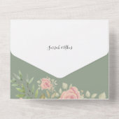 Invitation Tout En Un Aquarelle douce Rose orange (Verso)