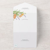 Invitation Tout En Un Aquarelle Fleur sauvage 50e anniversaire de Mariag (Dehors)