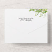 Invitation Tout En Un Aquarelle Fleur sauvage 50e anniversaire de Mariag (Verso)