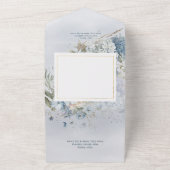 Invitation Tout En Un Aquarelle Florale Rustique Code QR (Dehors)