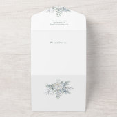 Invitation Tout En Un Aquarelle Joyeux Script de Noël Juniper 3 photos (Dehors)