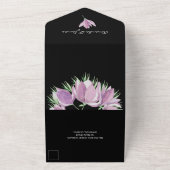 Invitation Tout En Un Aquarelle Magnolia Floral Mariage (Dehors)