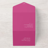 Invitation Tout En Un Aquarelle Mariage fleur sauvage Fuchsia ID954 (Dehors)