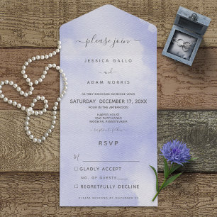 Invitation Tout En Un Aquarelle minimaliste moderne sans souper