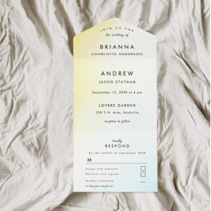 Invitation Tout En Un Aquarelle moderne tout en un Einladung