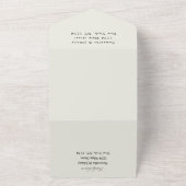 Invitation Tout En Un Aquarelle moderne Wisteria Purple Code QR Mariage (Dehors)