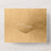 Invitation Tout En Un Aquarelle Paysage Mariage Automne Gold ID786 (Verso)
